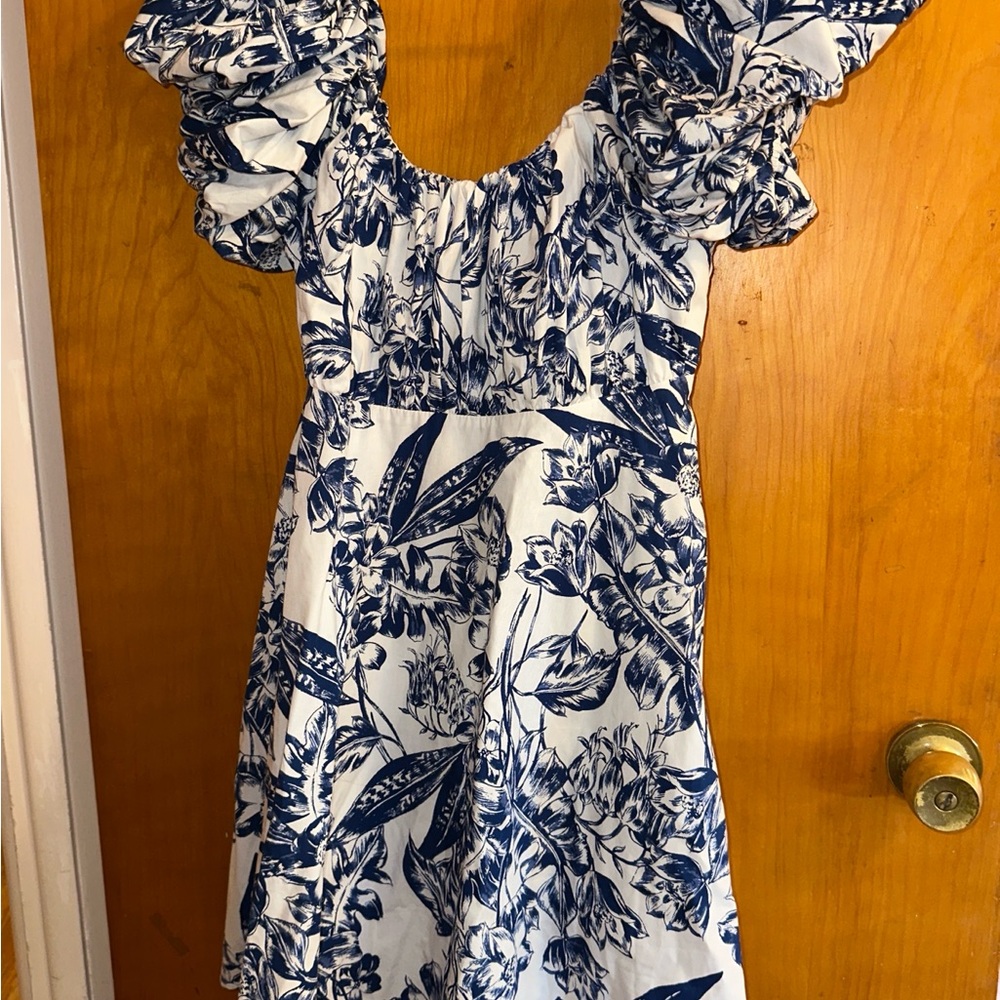 Abercrombie & Fitch Floral Puff Sleeve Mini Dresss
